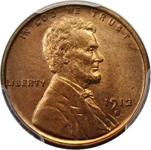 image for: 1912-S 1c PCGS MS65 RB
