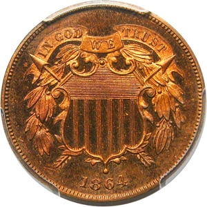 image for: 1864 2c PCGS Proof 66 RB (Large Motto)