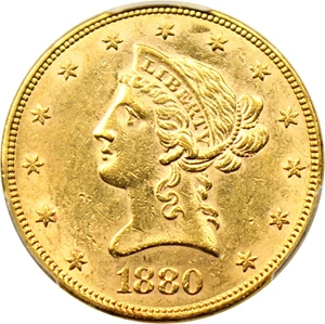 image for: 1880 $10 PCGS MS61