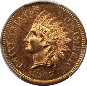 image for: 1867 1c PCGS Proof 65 RB