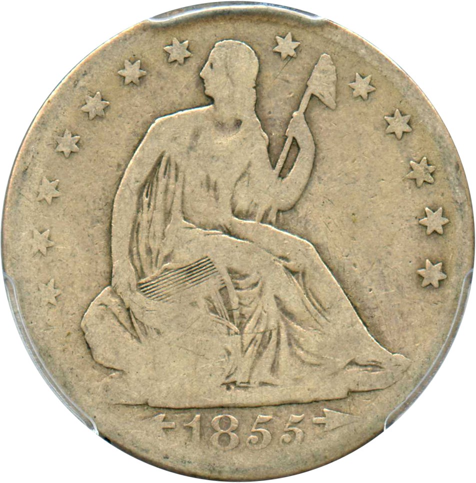 image for: 1855-S 50c PCGS Good-04 (Arrows) - No Reserve