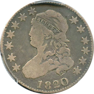 image for: 1820 25c PCGS/CAC VG-08 (Large 0) - No Reserve