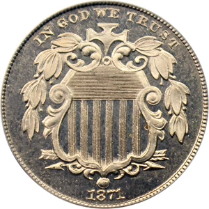 image for: 1871 5c PCGS/CAC Proof 65 CAM
