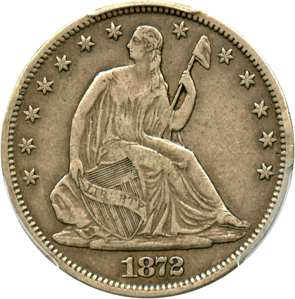 image for: 1872-S 50c PCGS VF30 - No Reserve