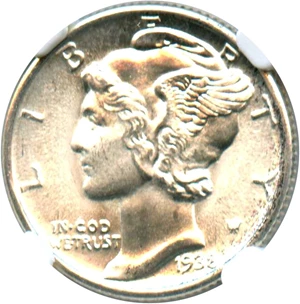 image for: 1938 10c NGC MS67