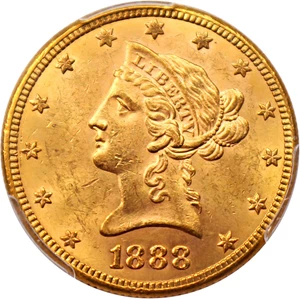 image for: 1888-S $10 PCGS MS63