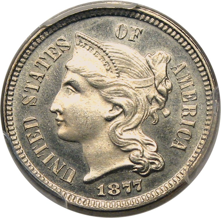 image for: 1877 3cN PCGS/CAC Proof 66 CAM