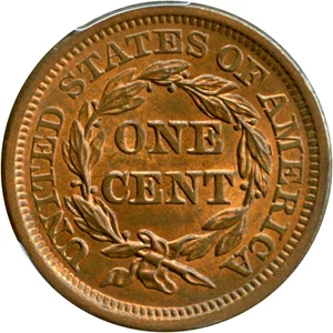 image for: 1856 1c PCGS MS65 RB (Upright 5)