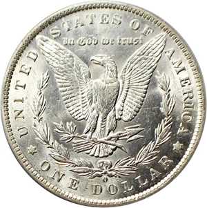 image for: 1888-O $1 PCGS AU58 (VAM-21, Oval O)
