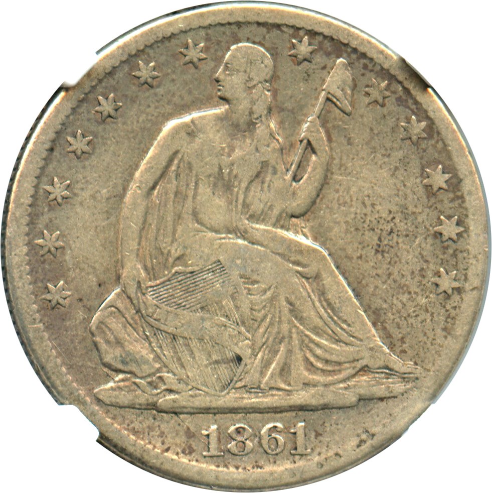 image for: 1861-S 50c NGC VF25