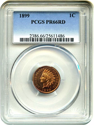 image for: 1899 1c PCGS Proof 66 RD