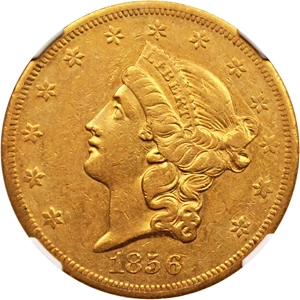 image for: 1856-S $20 NGC XF45