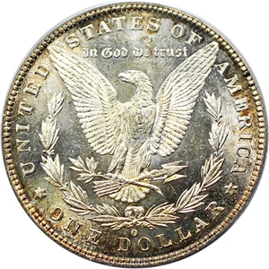 image for: 1880-O $1 PCGS MS63 (VAM-5, 8/7, Crossbar)