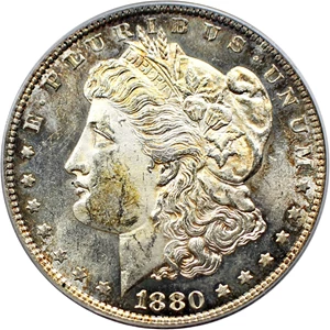image for: 1880-O $1 PCGS MS63 (VAM-5, 8/7, Crossbar)