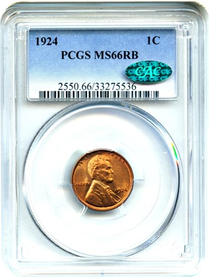 image for: 1924 1c PCGS/CAC MS66 RB