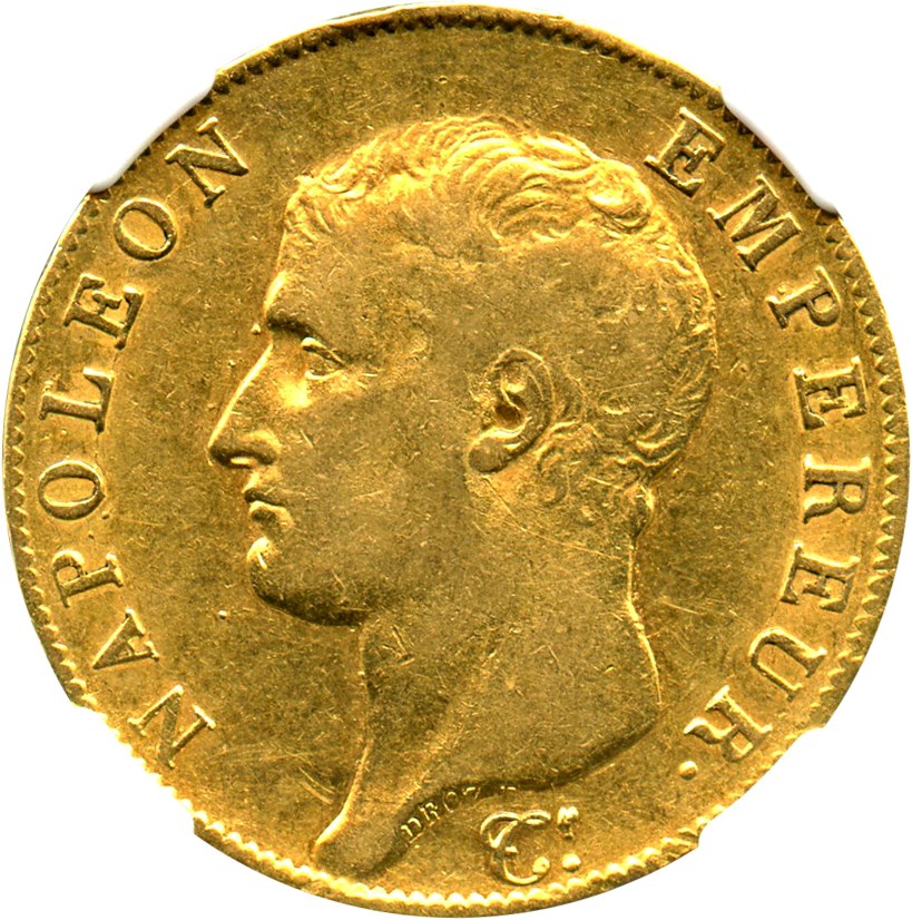 image for: France: AN 13-A Gold 40 Franc NGC XF45 (KM-664.1)