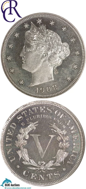 image for: 1908 5c NGC Proof 67 Cameo