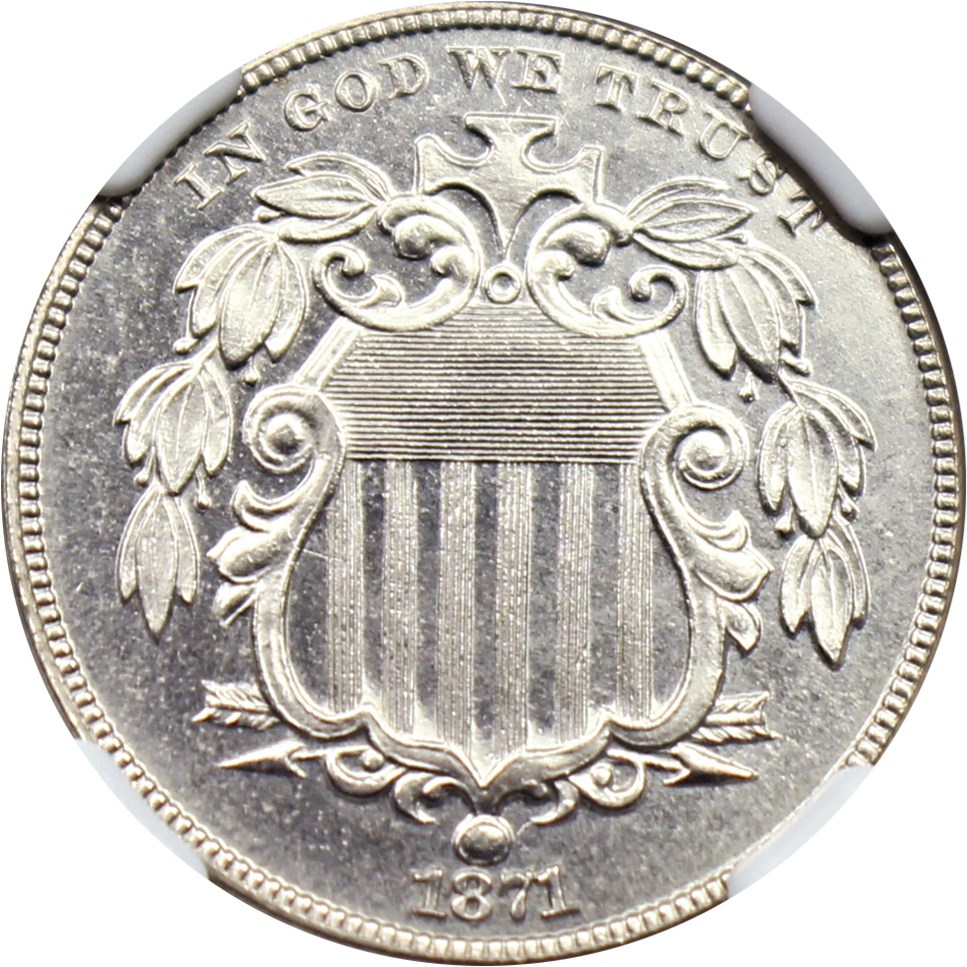 image for: 1871 5c NGC Proof 65