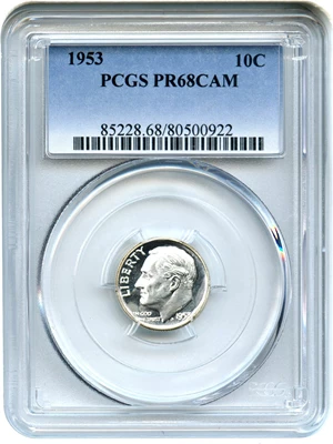 image for: 1953 10c PCGS Proof 68 CAM