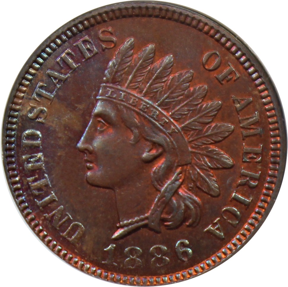image for: 1886 1c NGC/CAC MS65 RB (Type 1)