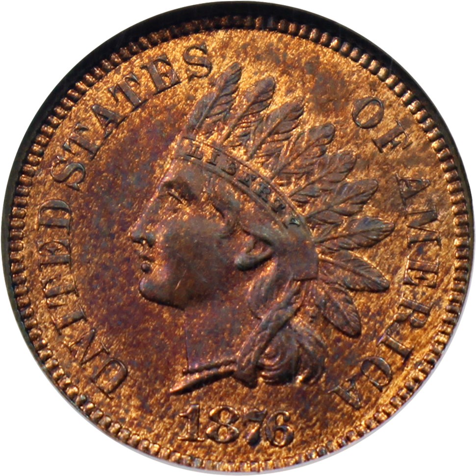image for: 1876 1c NGC MS65 RB