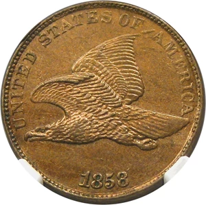 image for: 1858/7 Flying Eagle 1c NGC MS62