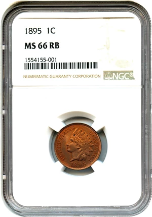 image for: 1895 1c NGC MS66 RB