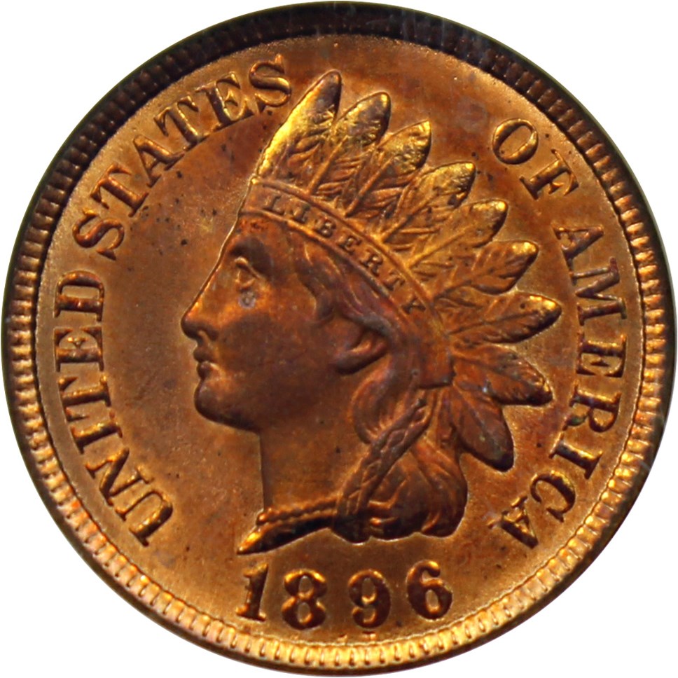 image for: 1896 1c NGC MS65 RD