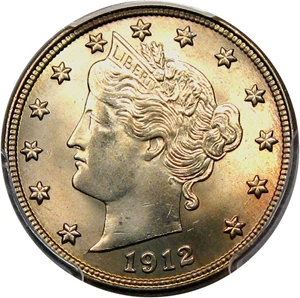 image for: 1912-S 5c PCGS MS66
