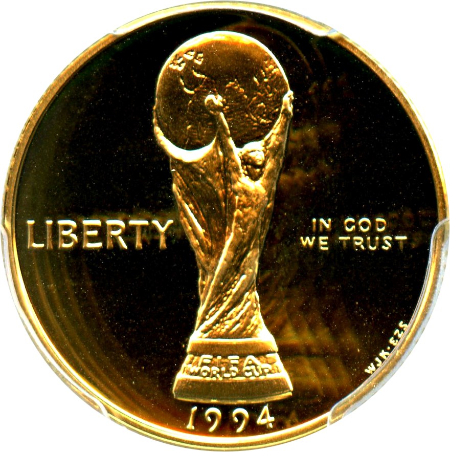 image for: 1994-W World Cup $5 PCGS Proof 69 DCAM