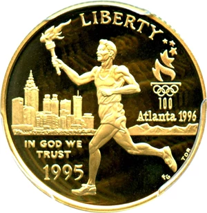 image for: 1995-W Olympic Torch $5 PCGS Proof 69 DCAM