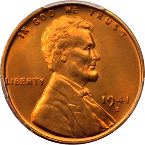 image for: 1941-S 1c PCGS/CAC MS67+ RD