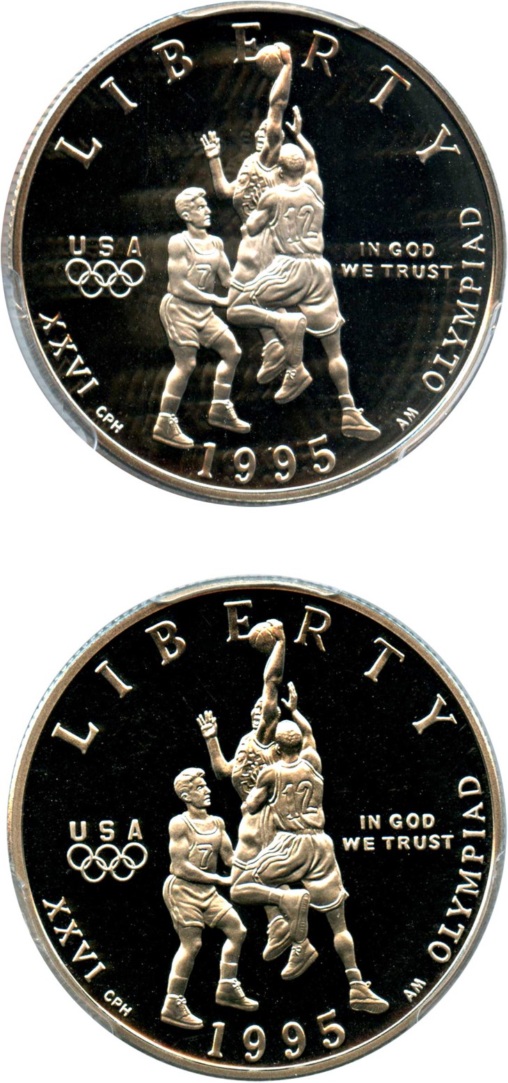 image for: Investor Lot of 1995-S Basketball 50c: All PCGS Proof 69 DCAM (2 Coins)