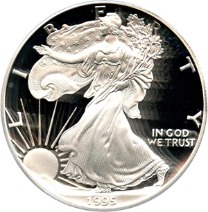 image for: 1995-P Silver Eagle $1 PCGS Proof 69 DCAM