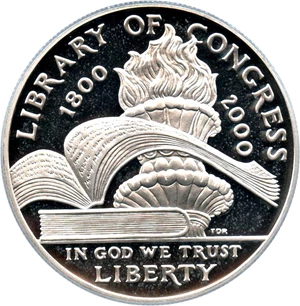 image for: 2000-P Library of Congress $1 PCGS Proof 69 DCAM
