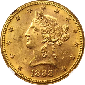 image for: 1888-S $10 NGC MS63