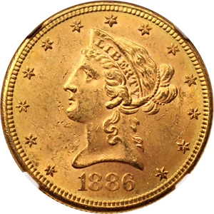 image for: 1886-S $10 NGC MS63