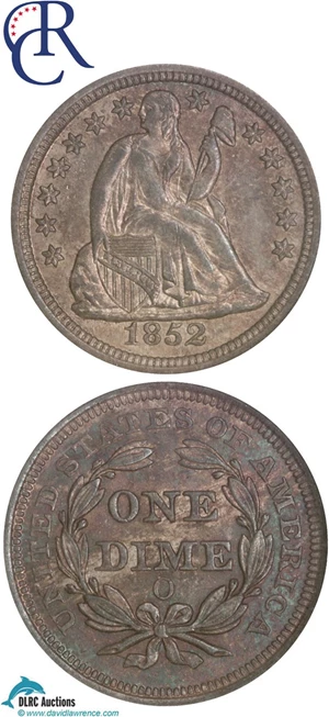 image for: 1852-O 10c NGC MS64