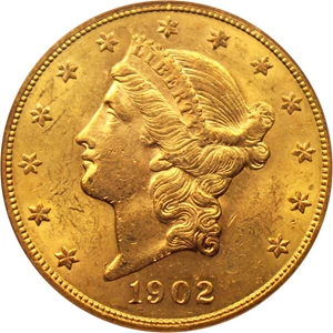 image for: 1902-S $20 PCGS MS62