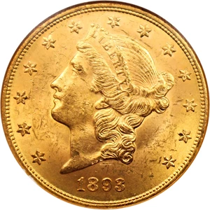 image for: 1893 $20 NGC MS63