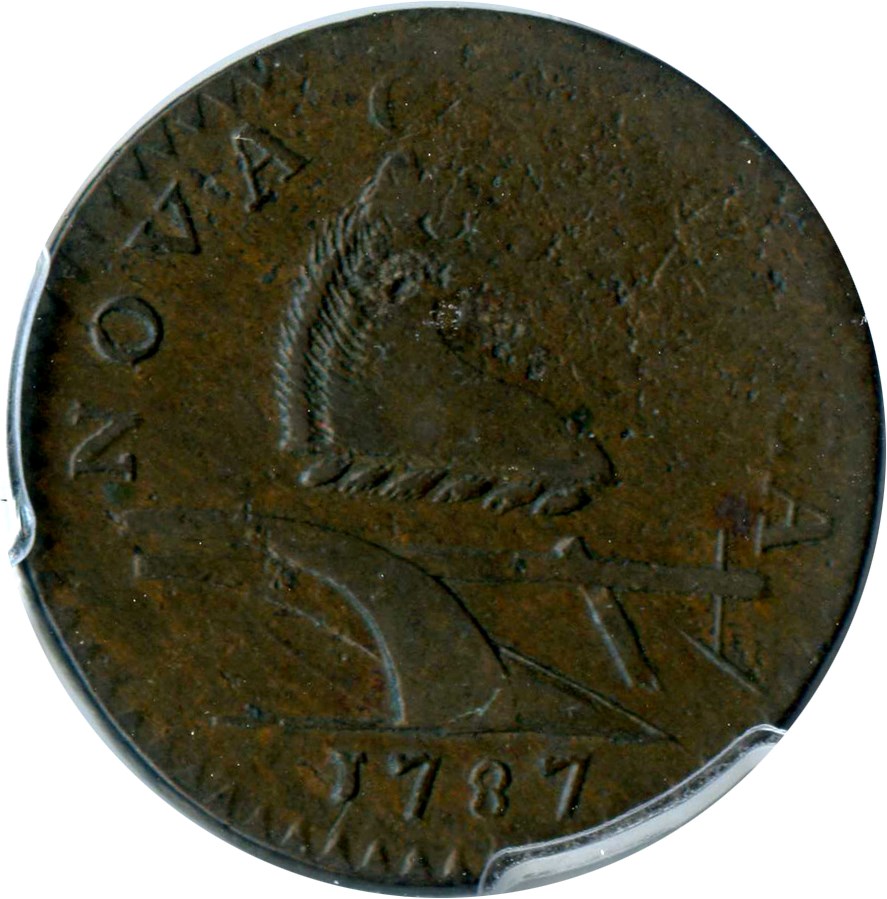 image for: 1787 New Jersey PCGS XF40 BN (Large Planchet, Plain Shield)