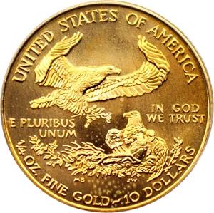 image for: 1999-W $10 Gold Eagle Unfinished Proof Dies PCGS MS69