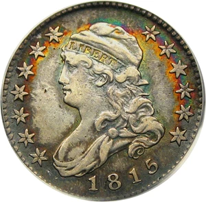 image for: 1815 25c PCGS/CAC XF40 (OGH)