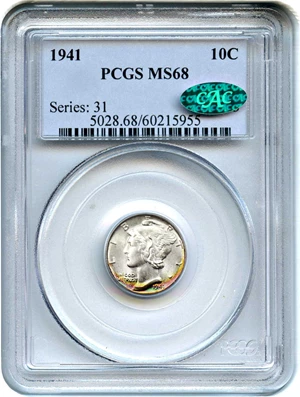 image for: 1941 10c PCGS/CAC MS68