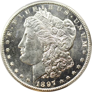 image for: 1897-S $1 PCGS MS65+ PL