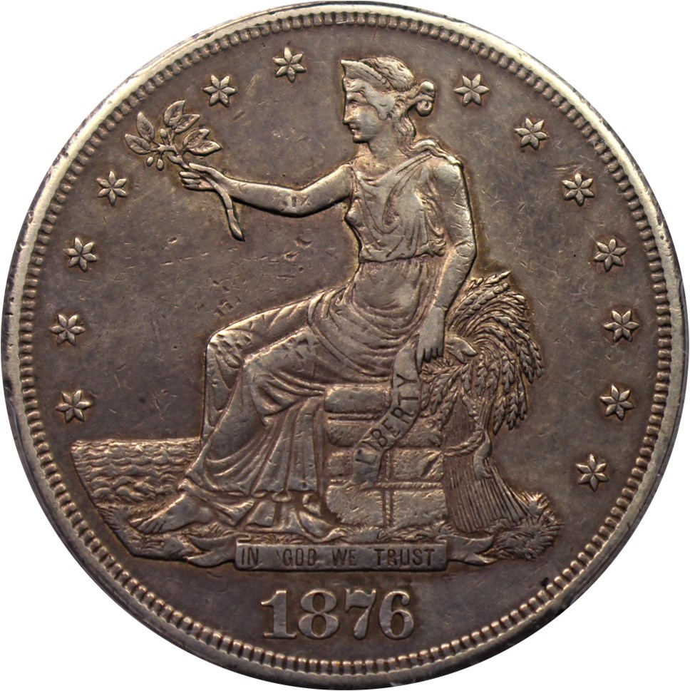 image for: 1876-CC Trade$ PCGS VF35