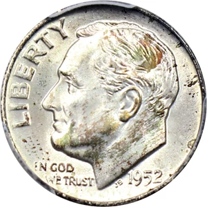 image for: 1952-D 10c PCGS MS67 FB
