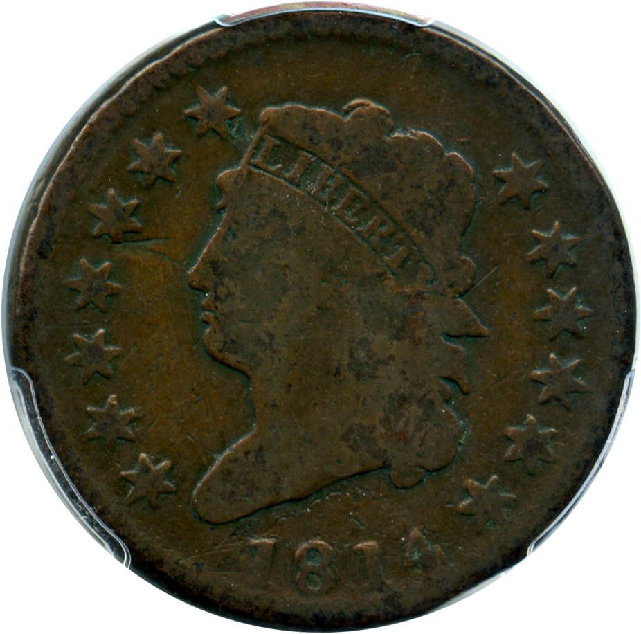 image for: 1814 1c PCGS Good-06 BN (Crosslet 4)