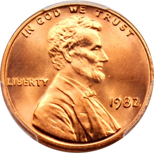 image for: 1982 1c PCGS MS68 RD (Zinc, Large Date)