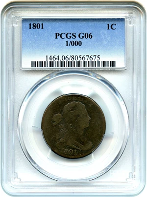 image for: 1801 1c PCGS Good-06 BN (1/000)